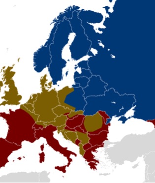 World map to show vodka origins